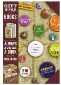 Gift wrap Papier do książki Book badges