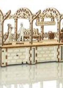Drewniane puzzle 3D Stacja kolejowa