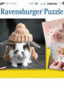 Puzzle 3x49 Śmieszne portrety zwierząt