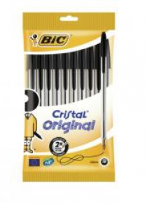 Długopis Cristal Original pouch czarny 10 szt BIC