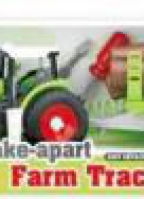 Traktor z przyczepą i drewnem do skręcania