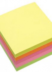 Bloczek samoprzylepny 75x75mm neon D.RECT