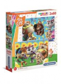 Puzzle 2x60 Super kolor 44 Koty