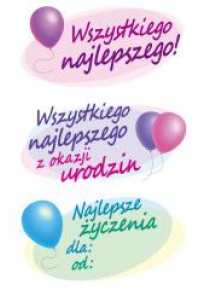 Naklejki foliowe - życzenia po polsku