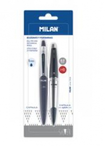 Długopis + ołówek mechaniczny Capsule Silver MILAN