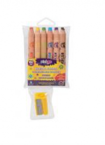Kredki drewniane Jumbo 6 kolorów STRIGO