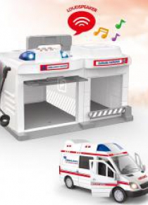 Parking dla ambulansu ze światłem i dźwiękiem