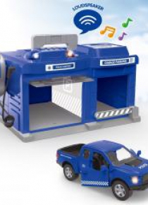 Parking policyjny ze światłem i dźwiękiem