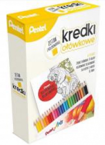 Zestaw kredki ołówkowe 24 kol + kolorowanka PENTEL