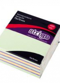 Karteczki samoprzylepne 76x76mm 400K pastel STRIGO