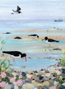 Karnet kwadrat z kopertą Oystercatchers