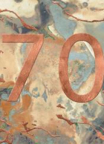 Karnet kwadrat z kopertą Urodziny 70