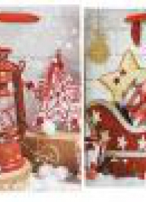 Torebka Lux z broaktem duża Xmas ROZETTE