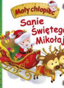 Mały chłopiec. Sanie Świętego Mikołaja