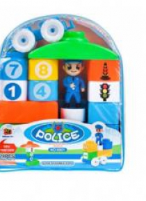 Klocki konstrukcyjne 28el policja