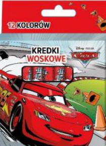 Kredki woskowe 12 kolorów Cars