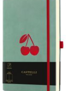 Notatnik 13x21cm gładki Castelli Velluto Cherry