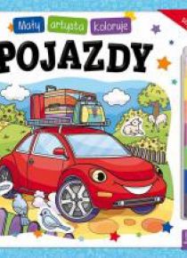 Mały artysta koloruje pojazdy