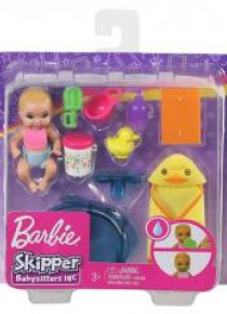 Barbie Lalka dziecko + akcesoria GHV84