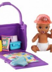 Barbie Lalka dziecko + akcesoria GHV86