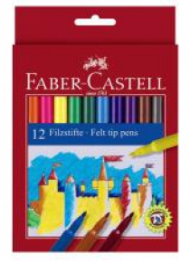 Flamastry Zamek 12 kolorów FABER CASTELL