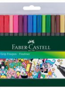 Cienkopisy Grip 20 kolorów w etui FABER CASTELL