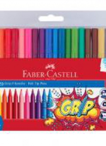 Flamastry Grip 20 kolorów w etui FABER CASTELL