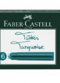 Naboje krótkie turkus 6szt FABER CASTELL