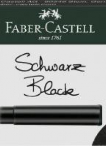 Naboje krótkie czarne 6szt FABER CASTELL