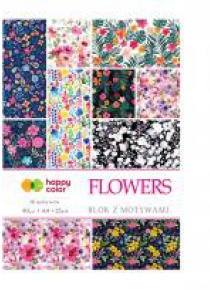 Blok z motywami Flowers A4/15K 80g HAPPY COLOR