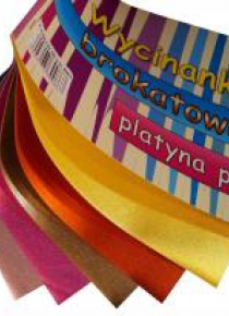 Wycinanka A4/6K brokatowa platyna pastel