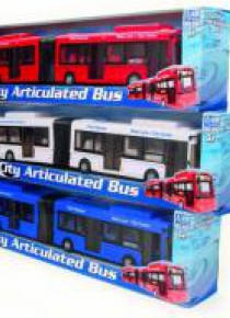 Autobus przegubowy 1:48 niebieski