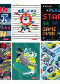 Zeszyt A5/16K linia podw. Humorous boys (10szt)