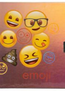 Pamiętnik metalizowany z kłódką Emoji 12