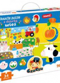 Duże puzzle z dziurką Wieś 2+