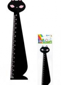 Linijka drewniana 15cm kot czarny FIORELLO