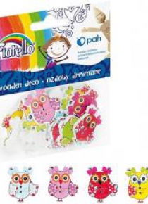 Ozdoby drewniane Sowa 15szt FIORELLO