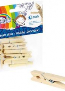 Ozdoby drewniane Spinacz Duży 12szt FIORELLO