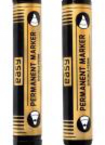 Marker permanentny dwustronny czarny (12szt) EASY