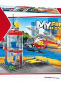 Klocki Blocki MyFireBrigade Strażnica+Heliopter