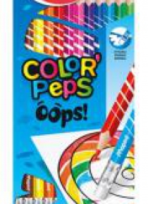 Kredki Colorpeps Oops trójkątne z gumką 12 kol
