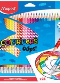 Kredki Colorpeps Oops trójkątne z gumką 24 kol