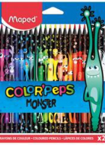 Kredki Colorpeps Monster trójkątne 24 kol MAPED