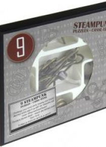 Łamigłówki metalowe 9 szt Steampunk szary G3