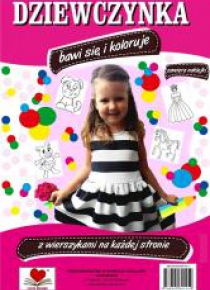 Dziewczynka bawi się i koloruje