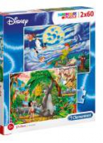Puzzle 2x60 Super Kolor Peter Pan + Jungle Book