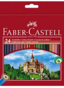 Kredki sześciokątne Zamek 24 kolory FABER CASTELL