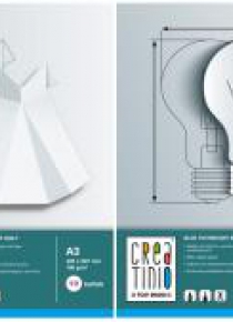 Blok techniczny biały A3/10K Creatino (10szt)