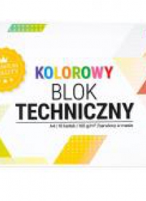 Blok techniczny kolorowy barwiony A4/10K (10szt)