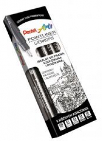 Cienkopis Pointliner 5 szt PENTEL